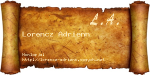 Lorencz Adrienn névjegykártya